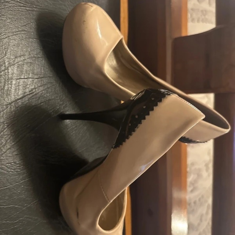 Elegant Nude and Black Women's Heels